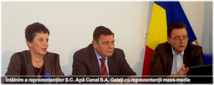 Întâlnire a reprezentanților S.C. Apă Canal S.A. Galați cu reprezentanții mass-media