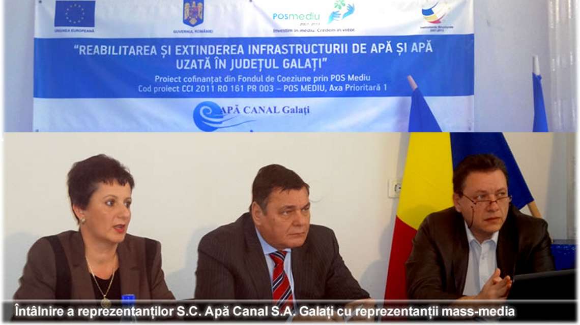 Întâlnire a reprezentanților S.C. Apă Canal S.A. Galați cu reprezentanții mass-media